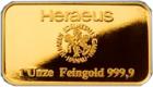 Gold: 1 Unze (1 oz) Goldbarren Heraeus